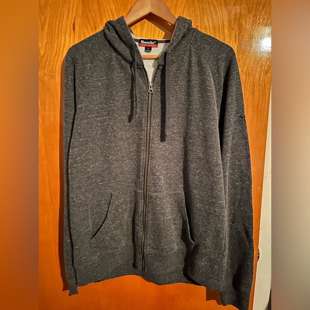 MOOSEJAW MEN’S Heather Grey Zip up Hoodie